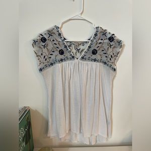 Lucky Brand embroidered top